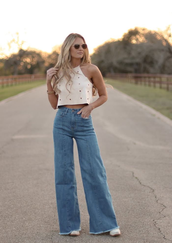 THE OAKLEY FLARE JEANS