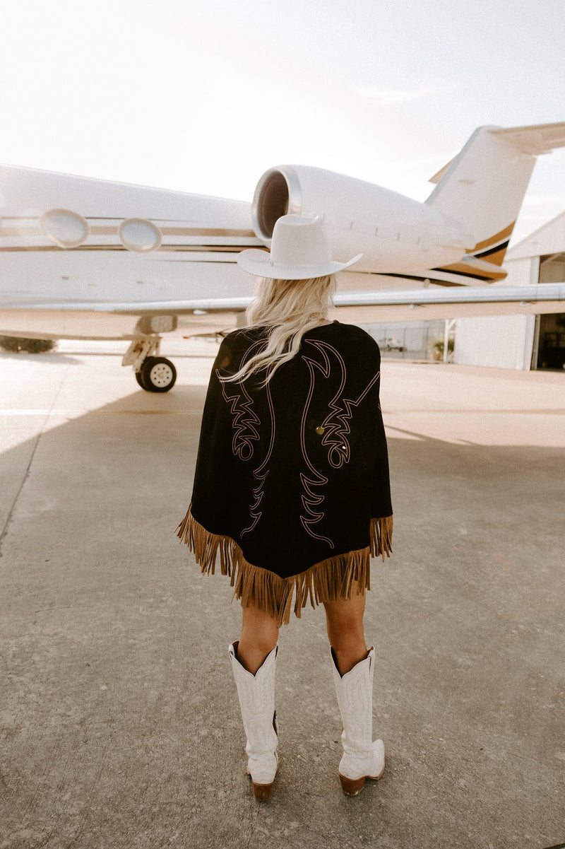 HIGH NOON EMBROIDERED CAPE