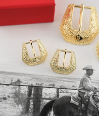 BUCKLE BETTY EARRINGS - GOLD