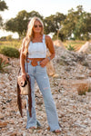 BUCKLE UP BUTTERCUP DENIM TOP