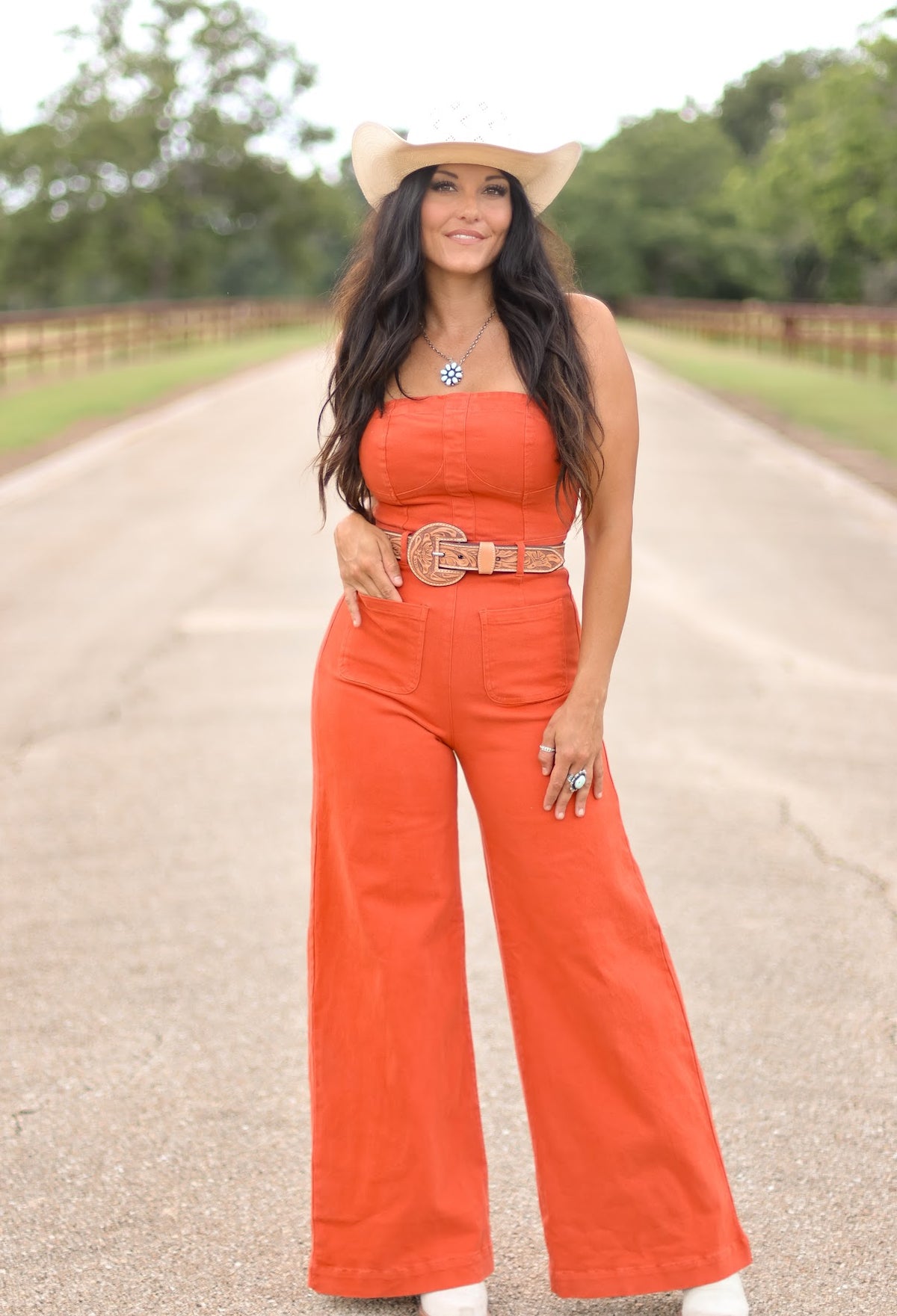 THE AMANDA JUMPSUIT-RUST