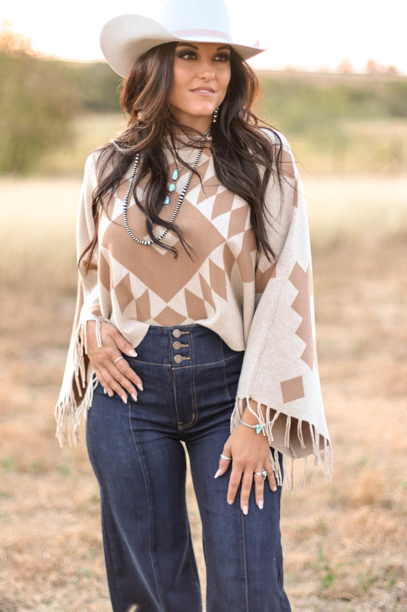 ARIAT SUNSET CHIC SWEATER PONCHO