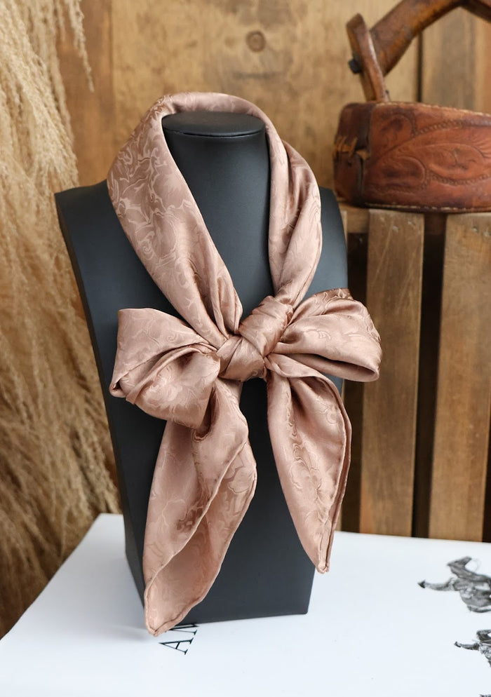 JACQUARD ROOT BEER SILK WILD RAG