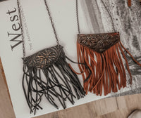 HAND TOOLED FRINGE NECKLACE