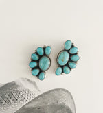 LARGE TURQUOISE HALF CLUSTERS