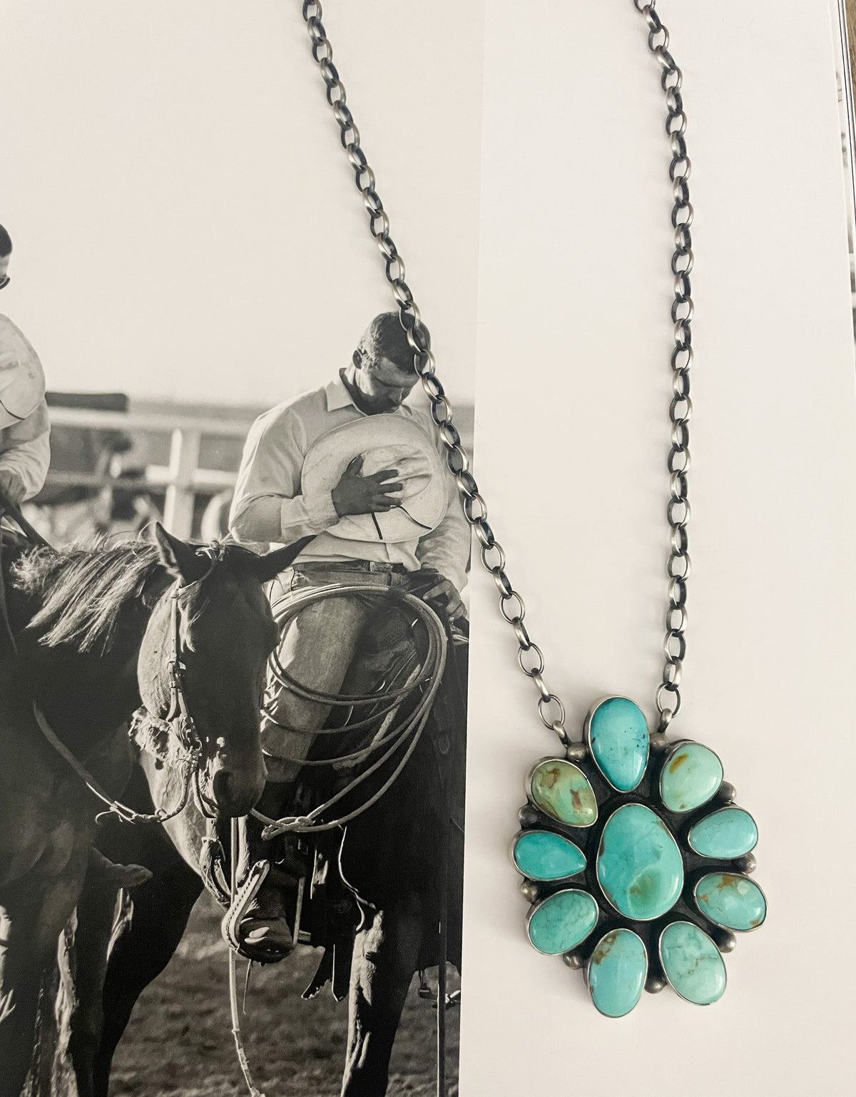 TURQUOISE CLUSTER NECKLACE