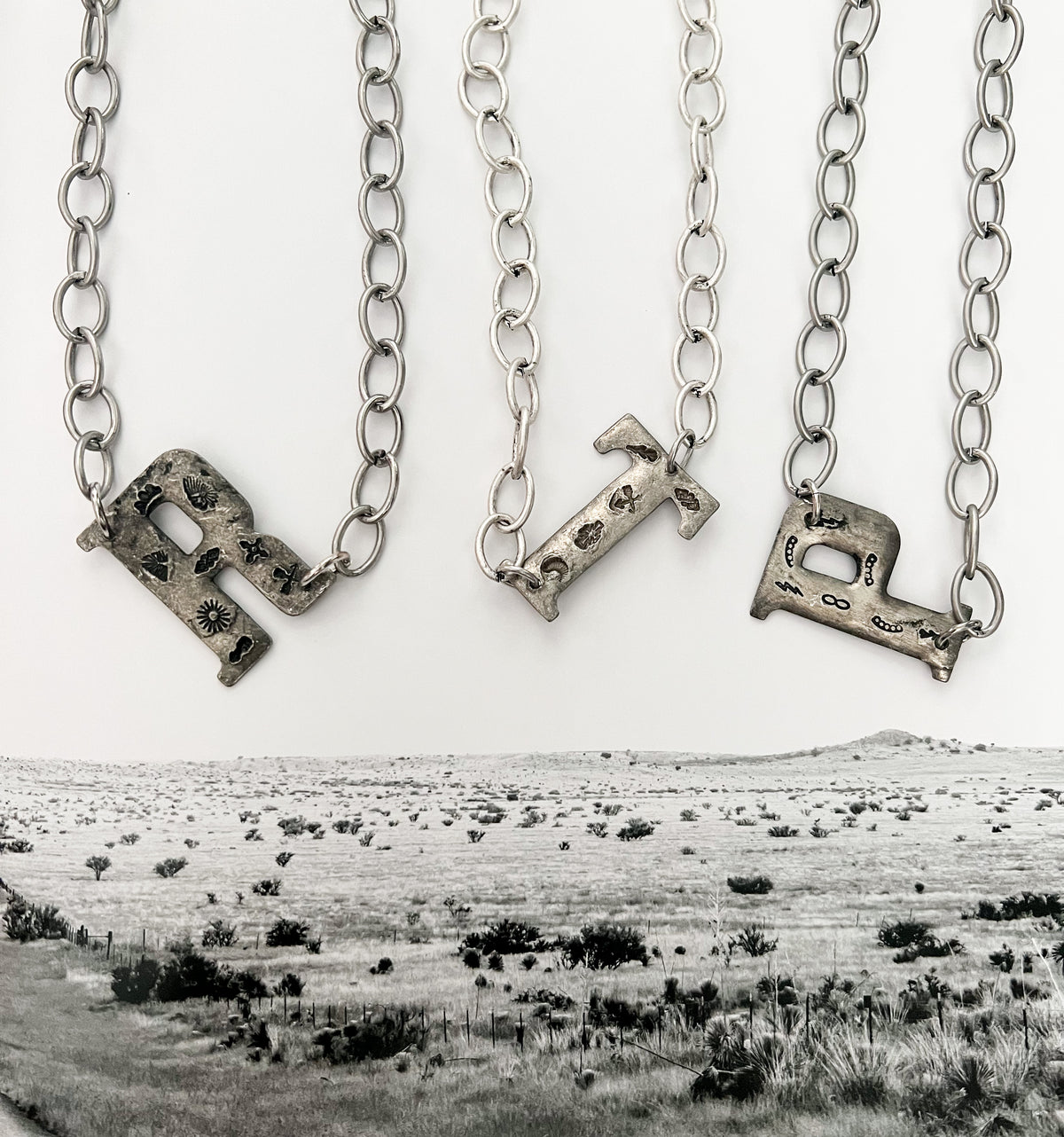 NAVAJO INITIAL NECKLACE