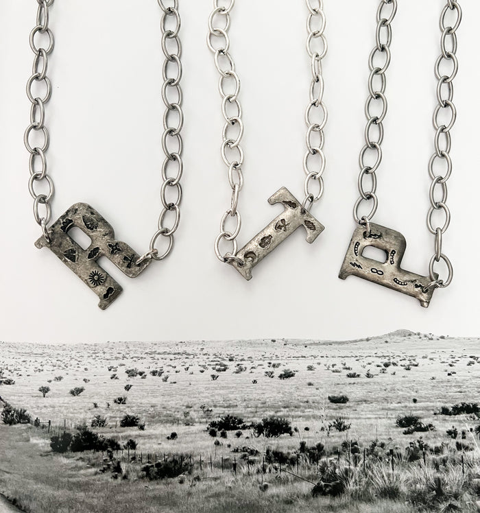 NAVAJO INITIAL NECKLACE