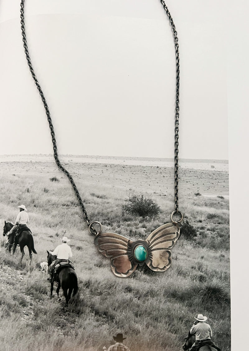 NAVAJO HANDMADE BUTTERFLY NECKLACE