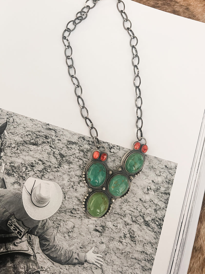 PRICKLY PEAR TURQUOISE NECKLACE